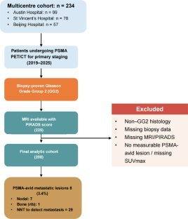 Utility of PSMA PET/CT for staging of favourable risk intermediate risk prostate cancer.的原文研究流程或关键结果图